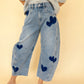 Queen of Hearts Barrel Jeans