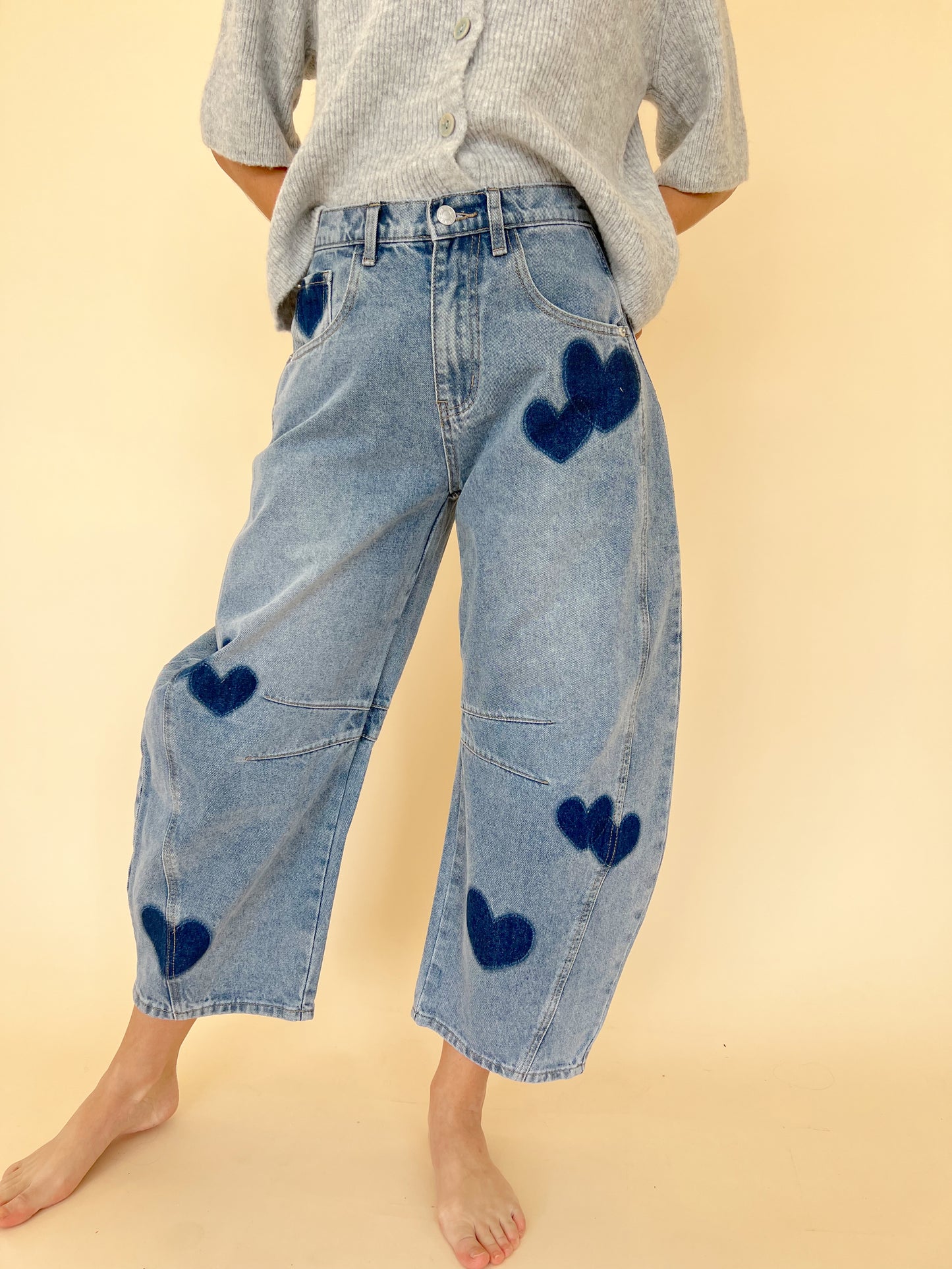 Queen of Hearts Barrel Jeans