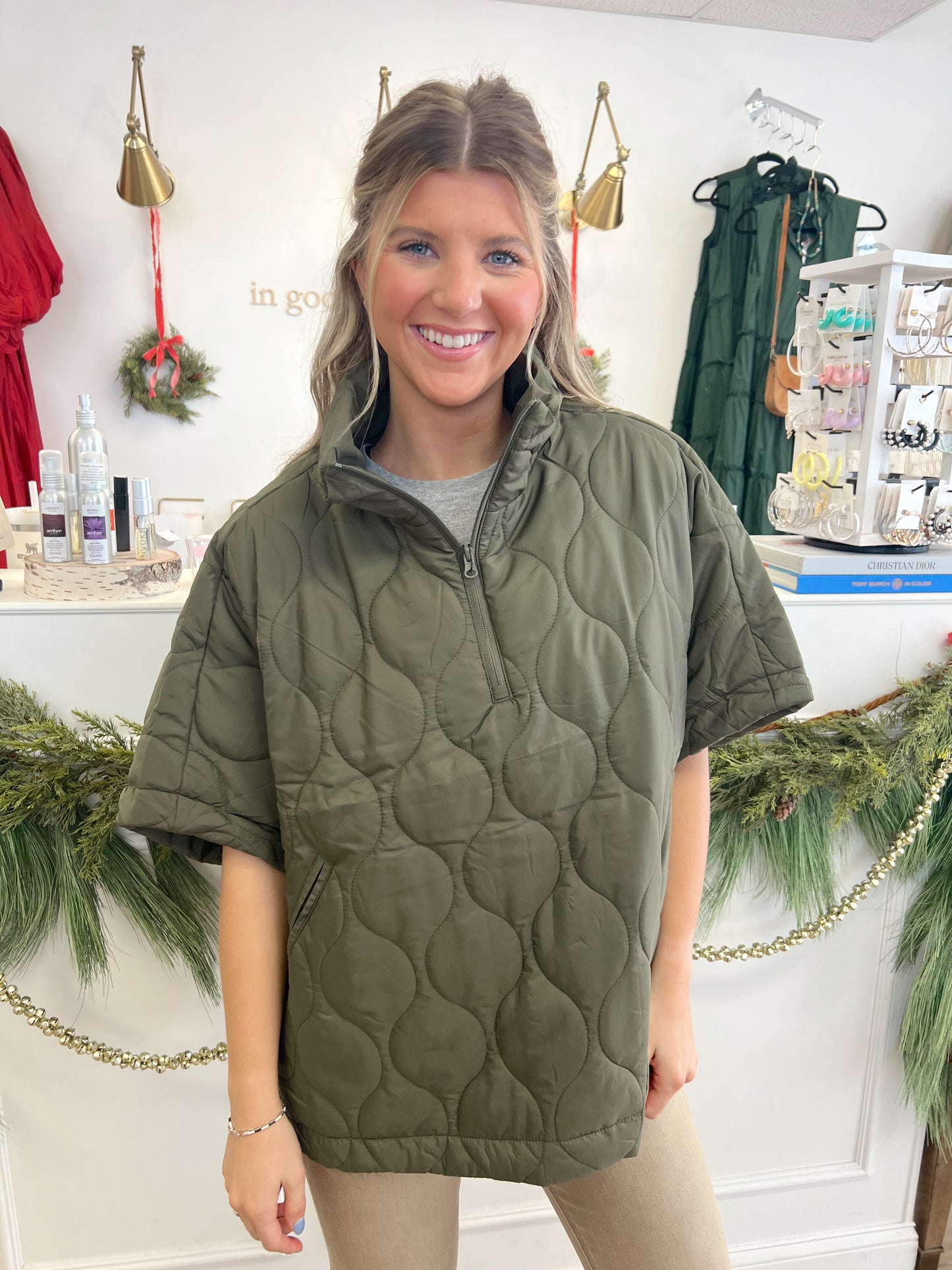 Stand Up Quilted Poncho