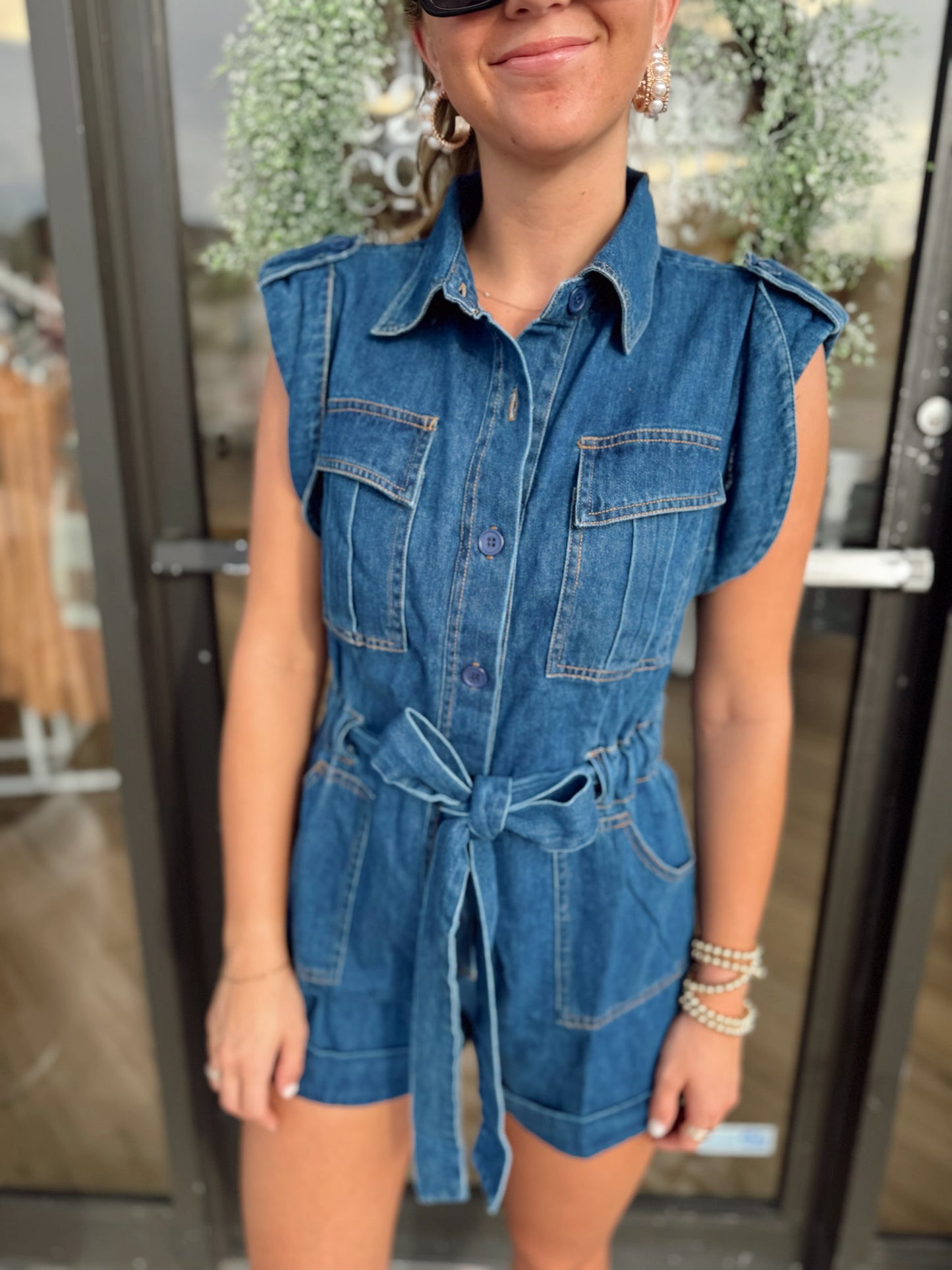 Meet in the Middle Utility Romper