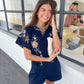 Evermore Embroidered Romper