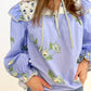 Sage & Sky Mixed Media Top