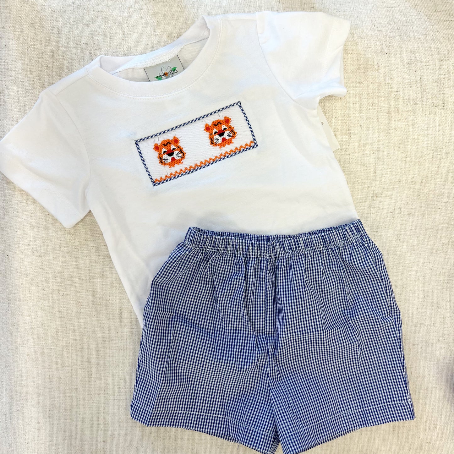 Smocked Tiger Short Set