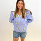 Sage & Sky Mixed Media Top