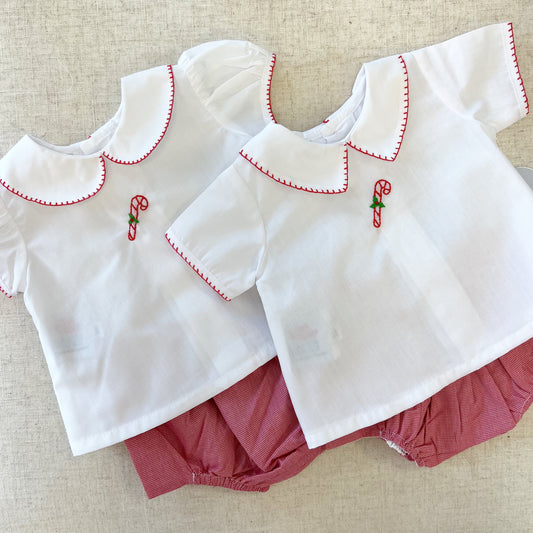 Candy Cane Diaper Set-Girl