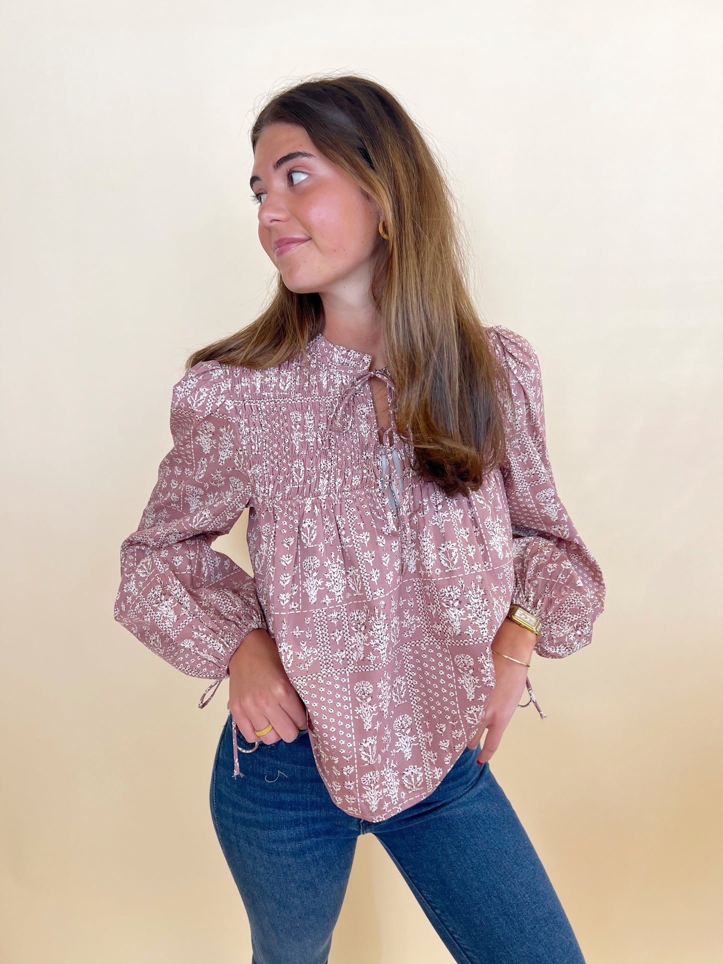 Quincy Smocked Top