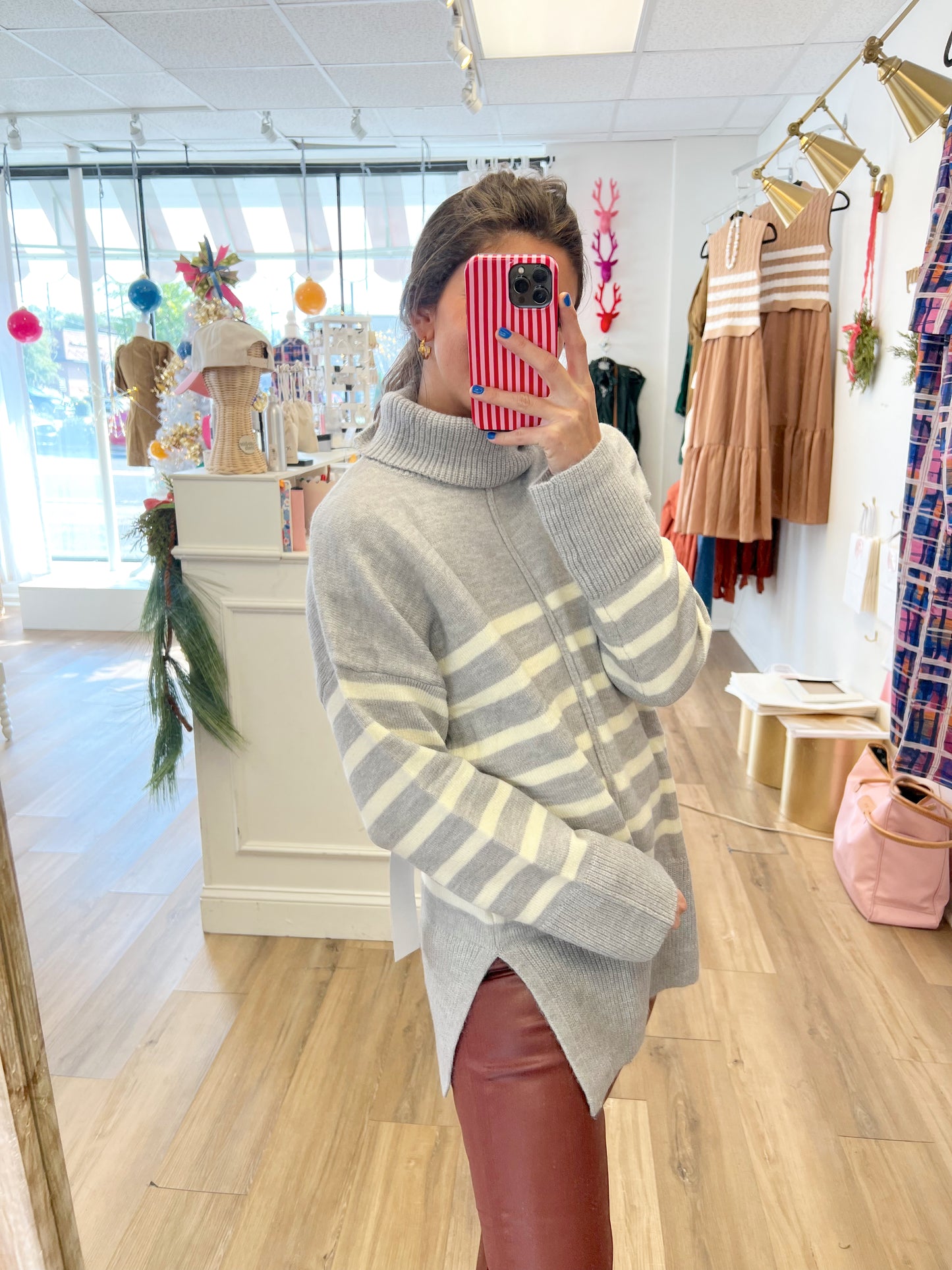 Stripe Tunic Sweater