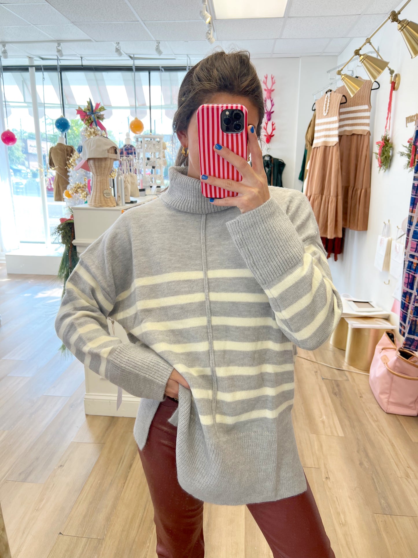 Stripe Tunic Sweater