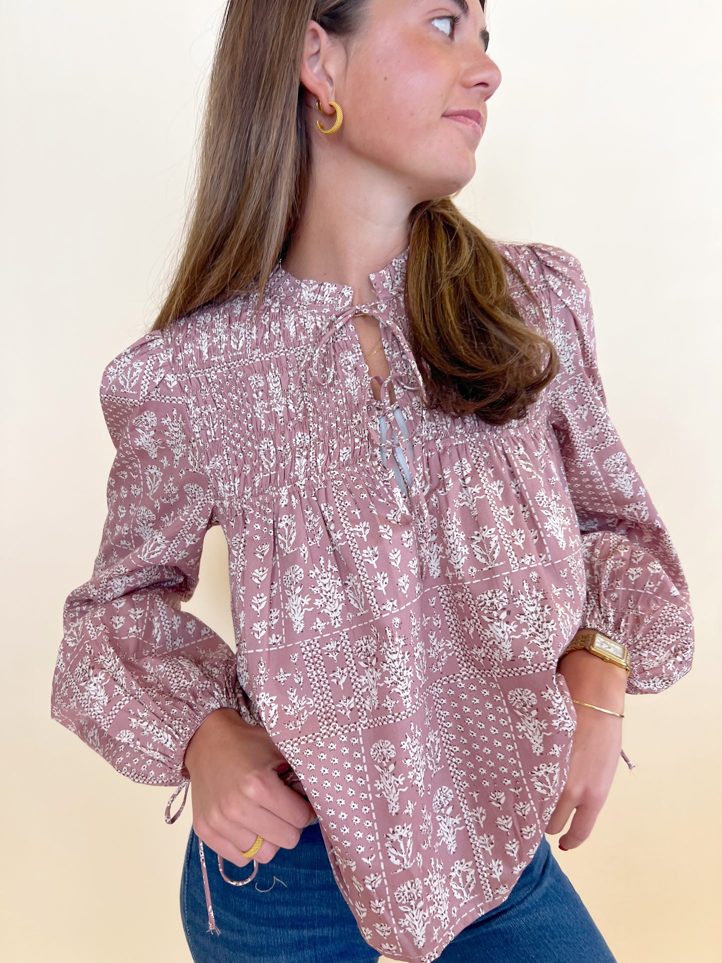 Quincy Smocked Top