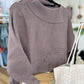 Fold Neck Ribbed Sweater