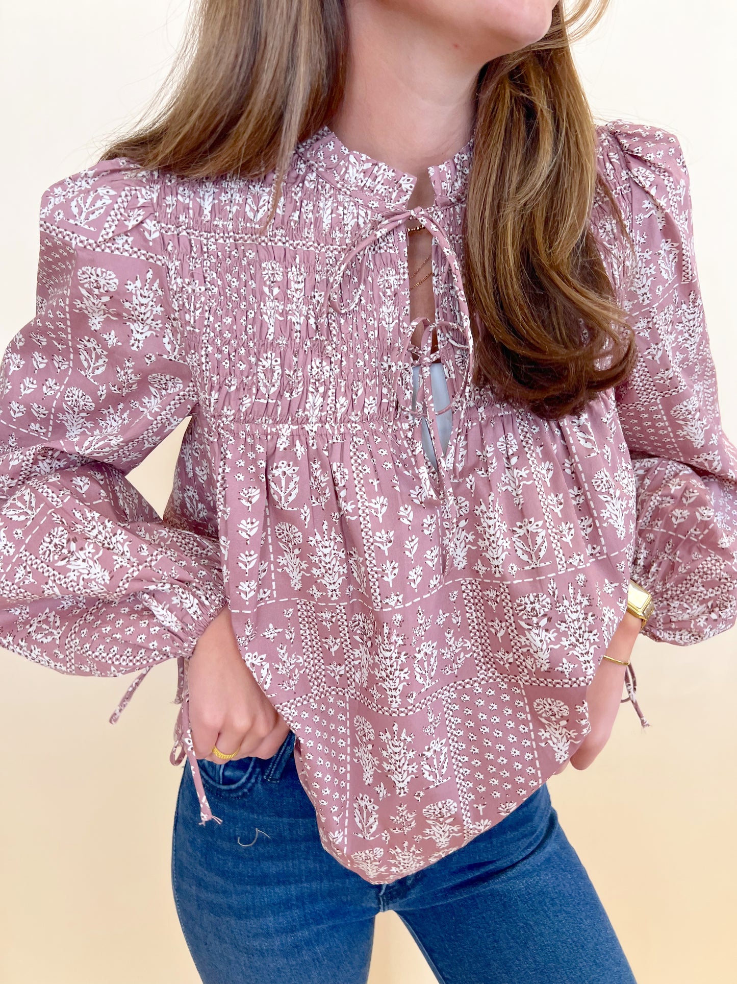 Quincy Smocked Top