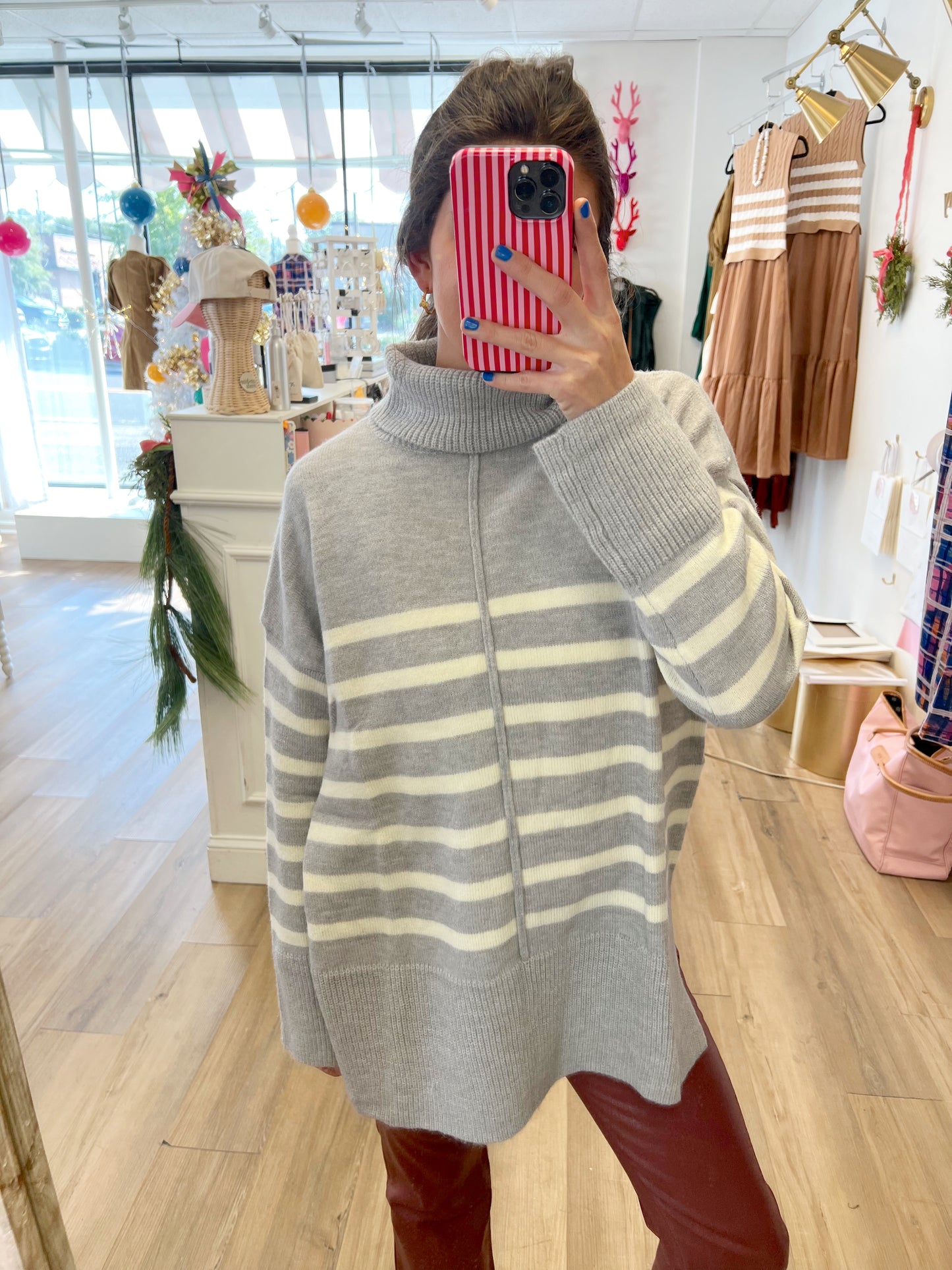 Stripe Tunic Sweater